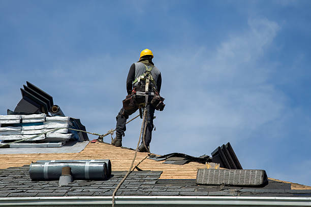 Professional Gutter Installation technician working in Bonaire, GA